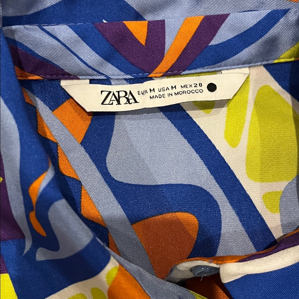 Zara Multicolor Abstract Button-Up Shirt - Picture 2 of 5